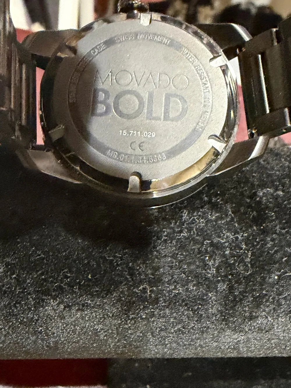 Movado Matte Black Men's Day-Date Stainless Watch